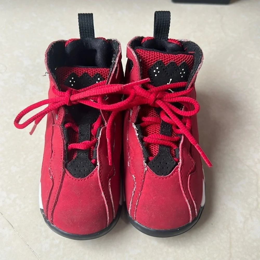 Jordan True Flight Gym Red Black Toddler Shoes (Size 8C)